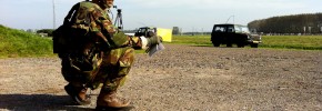 Eén van de deelnemende militairen aan Falcon Autumn.