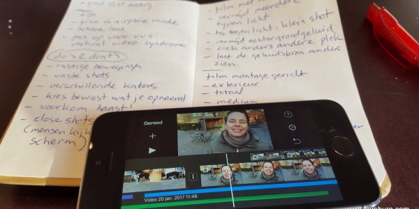 Monteren op de Iphone is een fluitje van een cent met Imovie.